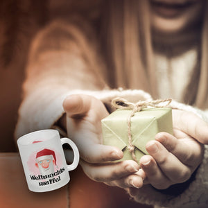 Weihnachtsmuffel witzige Kaffeetasse mit lustlosem Weihnachtsmann Motiv