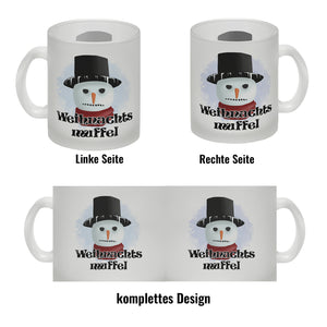 Weihnachtsmuffel witzige Kaffeetasse mit lustlosem Schneemann Motiv