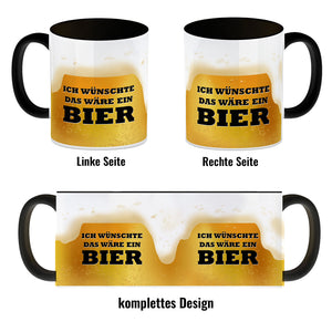 Ich wünschte das wäre ein Bier Kaffeebecher