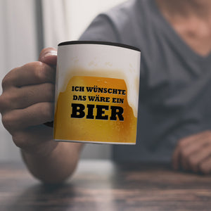 Ich wünschte das wäre ein Bier Kaffeebecher