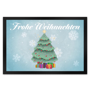 Frohe Weihnachten mit schönem Weihnachtsbaum Fußmatte