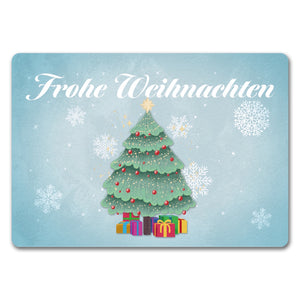 Frohe Weihnachten mit schönem Weihnachtsbaum Fußmatte
