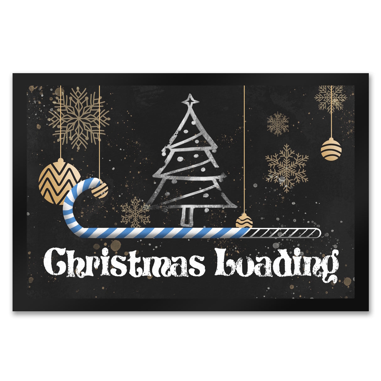Christmas Loading mit Zuckerstange als Ladebalken Weihnachten Fußmatte