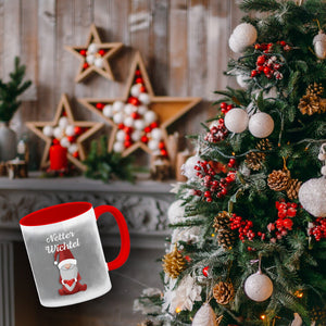 Netter Wichtel böser Wichtel Kaffeetasse für Weihnachten mit witzigen Wichteln