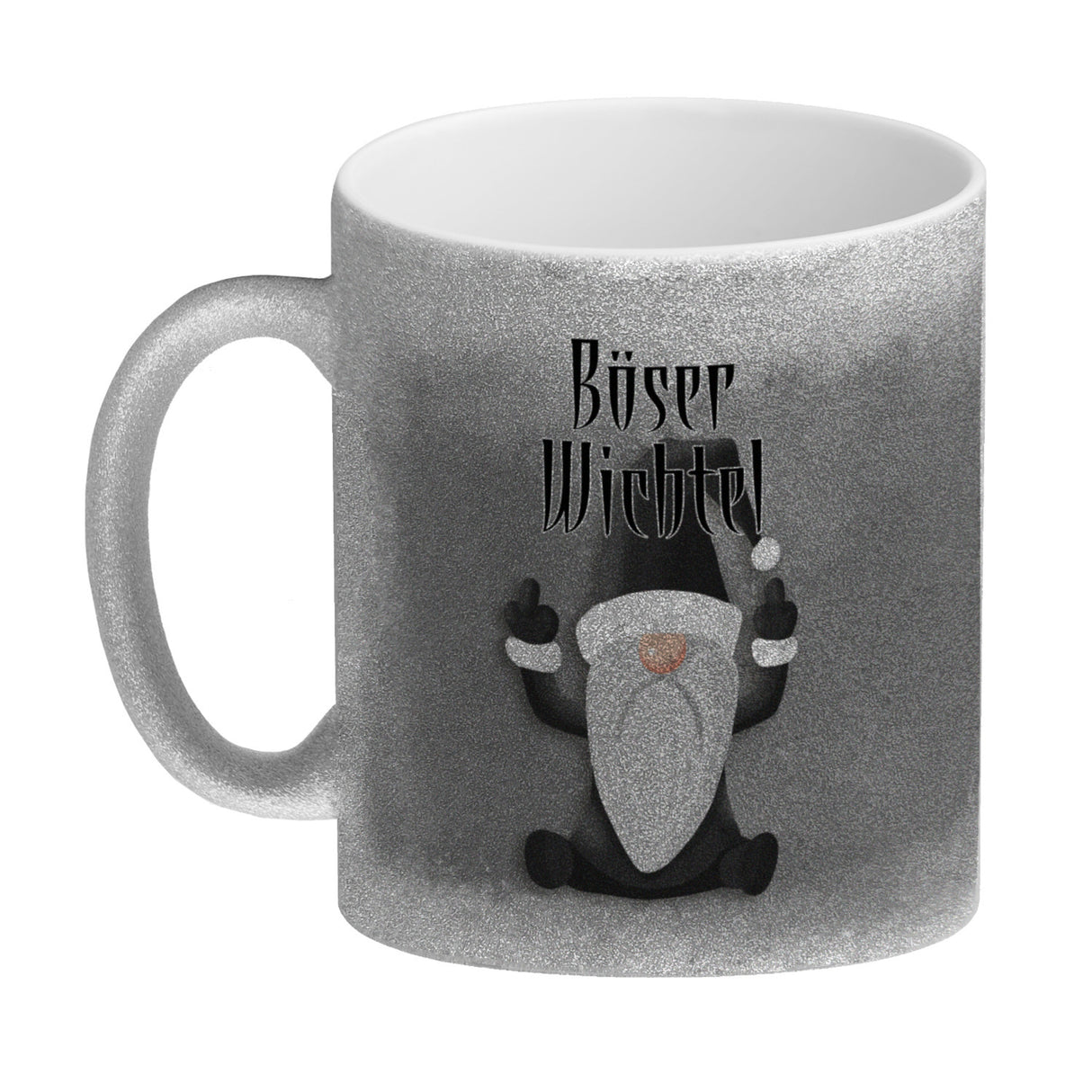 Netter Wichtel böser Wichtel Kaffeetasse für Weihnachten mit witzigen Wichteln