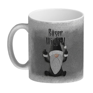 Netter Wichtel böser Wichtel Kaffeetasse für Weihnachten mit witzigen Wichteln