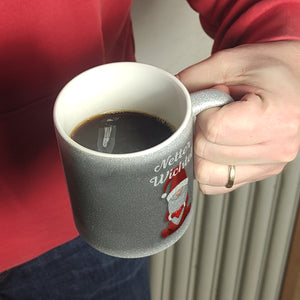 Netter Wichtel böser Wichtel Kaffeetasse für Weihnachten mit witzigen Wichteln