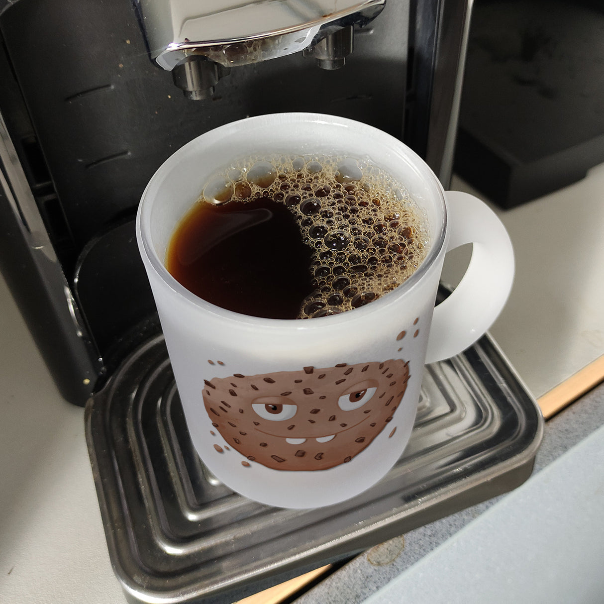 Keep calm and eat cookies Kaffeetasse mit lustigem Keks
