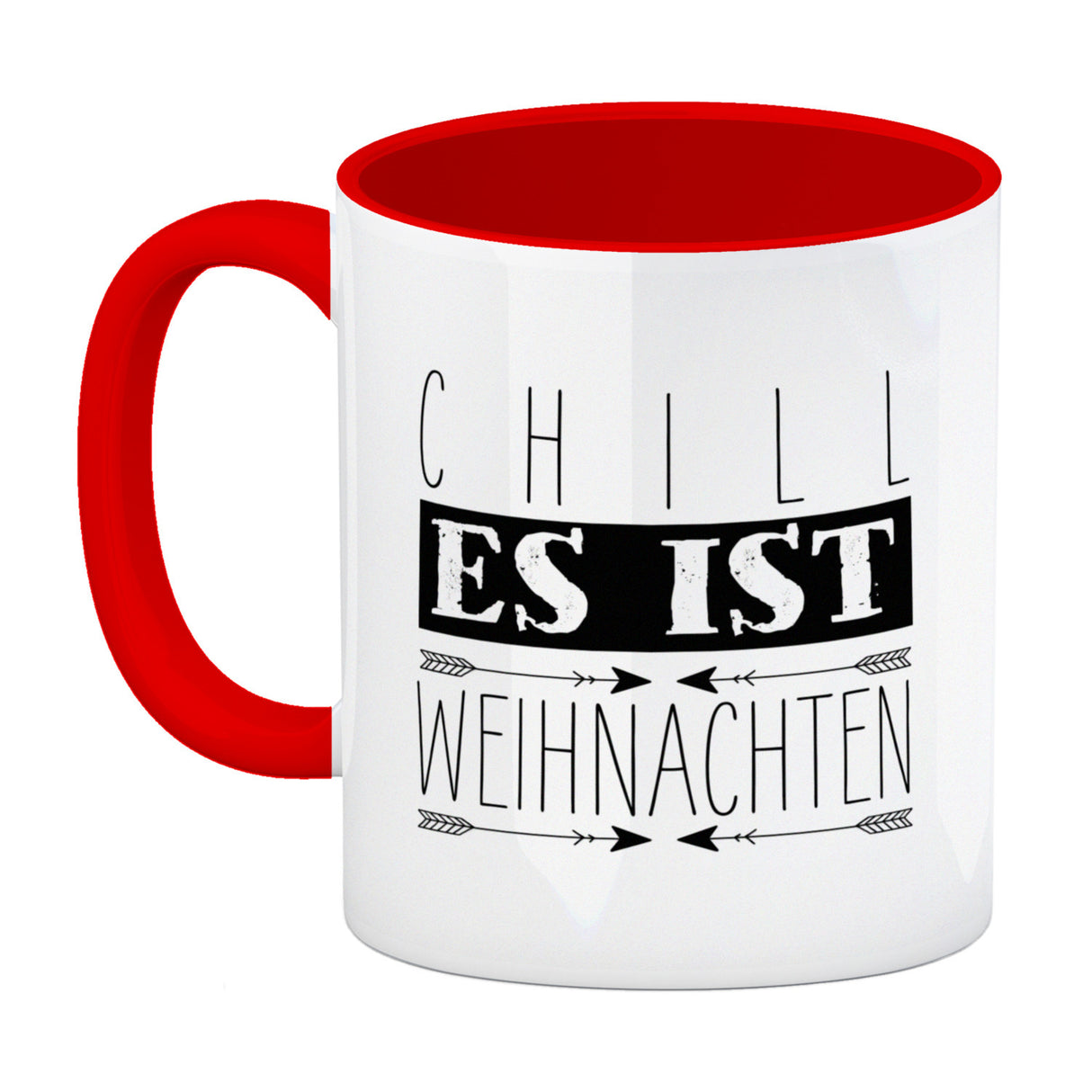 Chill es ist Weihnachten Kaffeetasse mit lustigem Weihnachtsmann