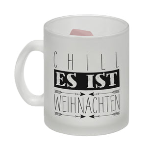 Chill es ist Weihnachten Kaffeetasse mit lustigem Weihnachtsmann
