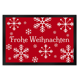 Frohe Weihnachten Türmatte mit Schneeflocken Fußmatte