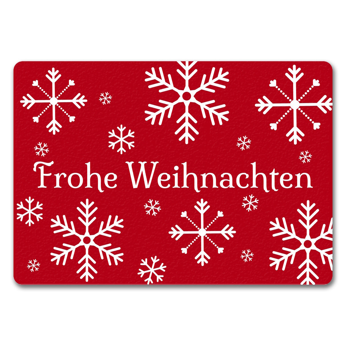 Frohe Weihnachten Türmatte mit Schneeflocken Fußmatte