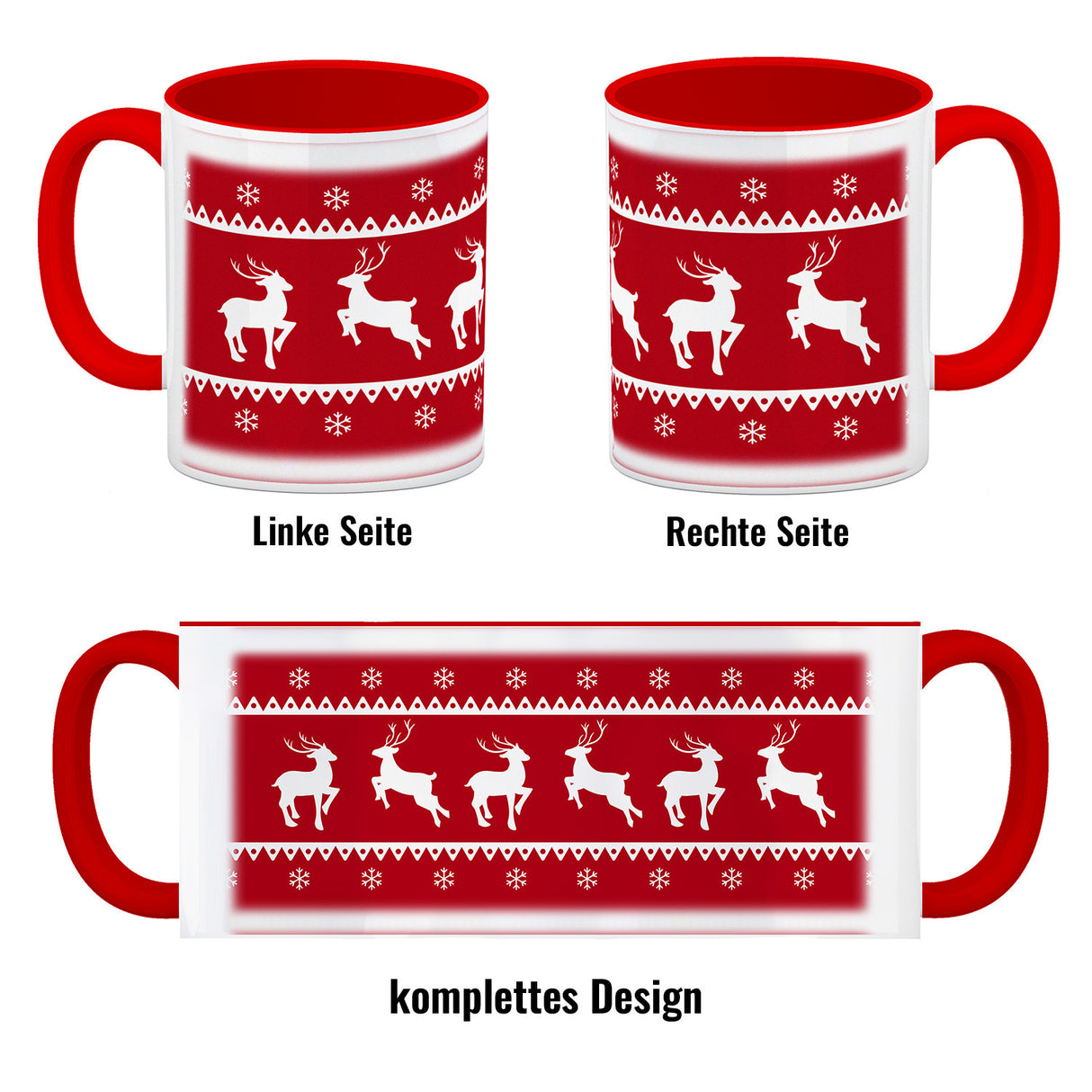 Weihnachten Kaffeebecher mit Rentieren