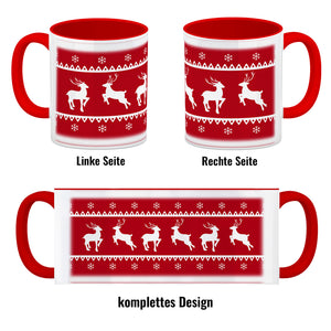 Weihnachten Kaffeebecher mit Rentieren