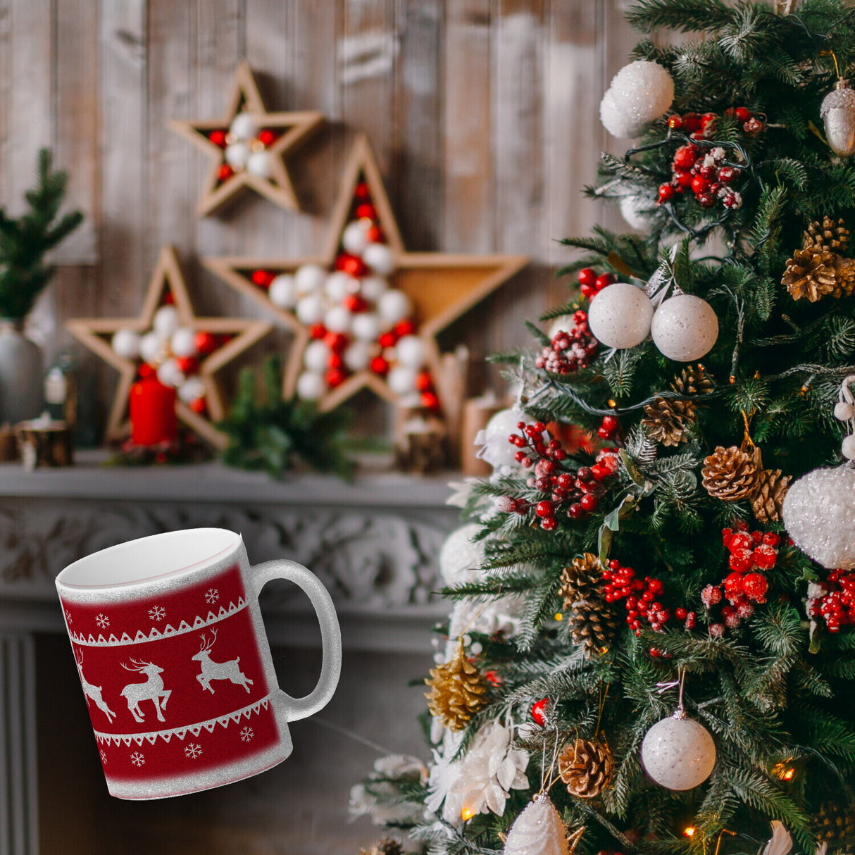 Weihnachten Kaffeebecher mit Rentieren