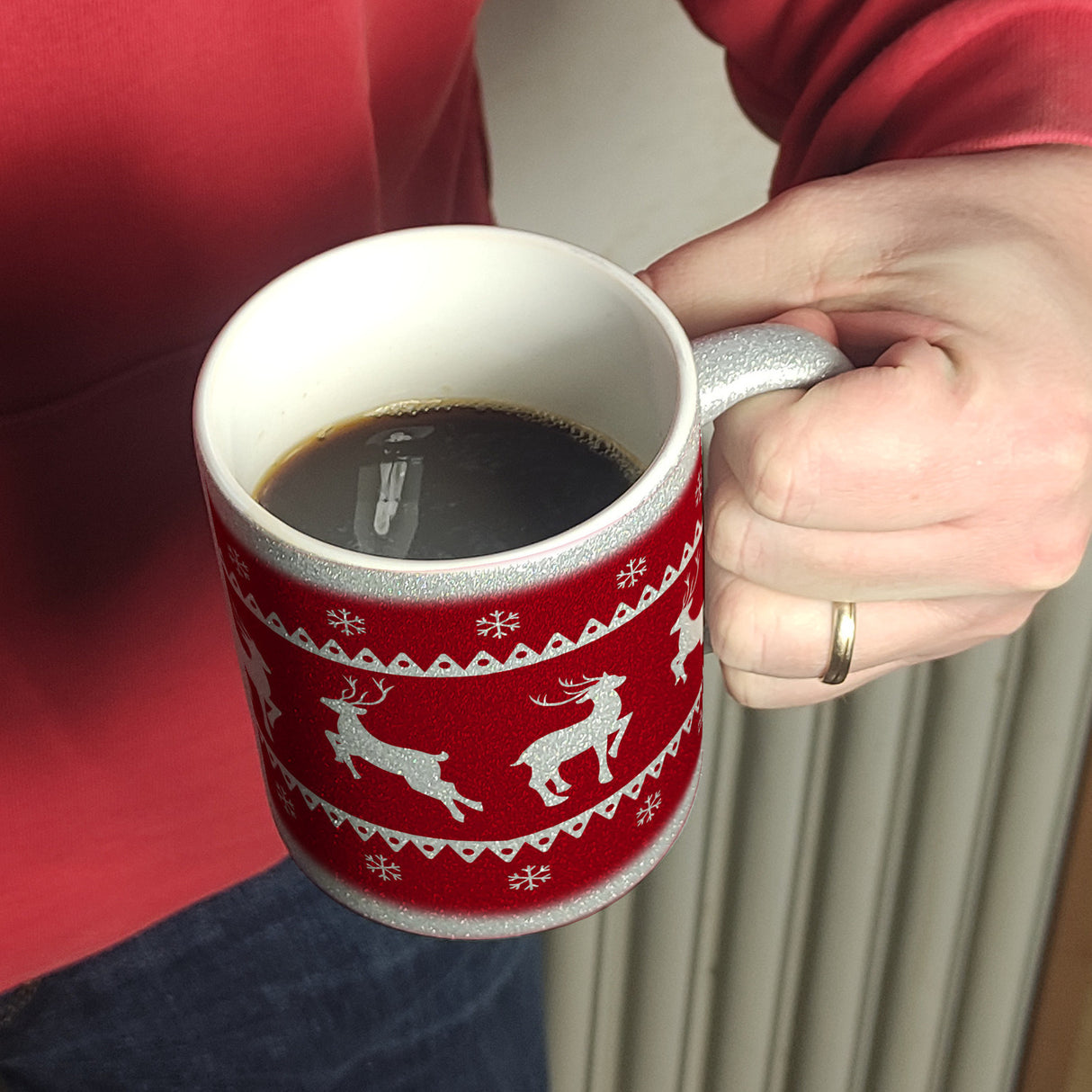 Weihnachten Kaffeebecher mit Rentieren
