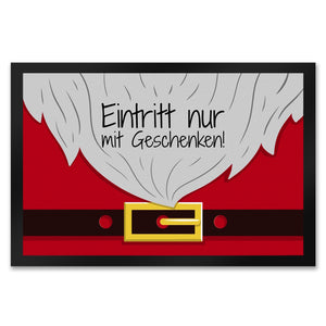 Weihnachtsmann Fußmatte mit lustigem Spruch