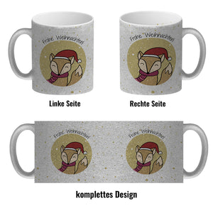 Frohe Weihnachten Kaffeebecher mit süßem Fuchs
