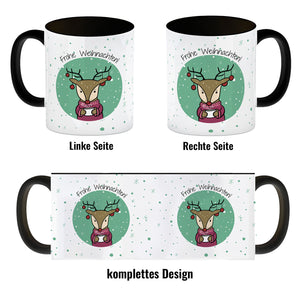 Frohe Weihnachten Kaffeebecher mit süßem Rentier