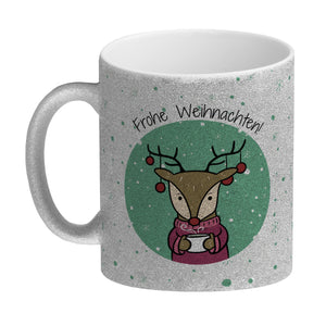 Frohe Weihnachten Kaffeebecher mit süßem Rentier