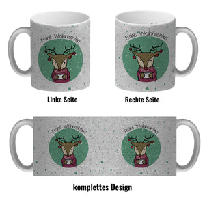 Frohe Weihnachten Kaffeebecher mit süßem Rentier
