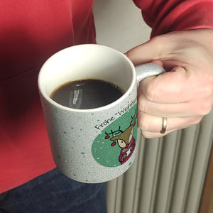 Frohe Weihnachten Kaffeebecher mit süßem Rentier