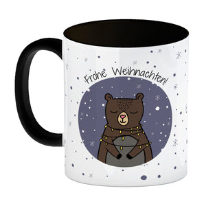 Frohe Weihnachten Kaffeebecher mit süßem Bären