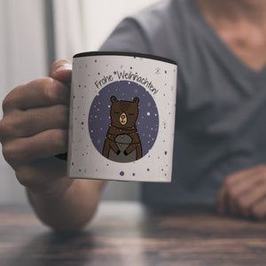 Frohe Weihnachten Kaffeebecher mit süßem Bären
