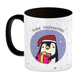 Frohe Weihnachten Kaffeebecher mit süßem Pinguin