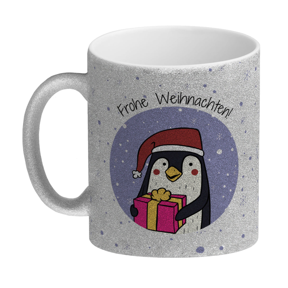 Frohe Weihnachten Kaffeebecher mit süßem Pinguin