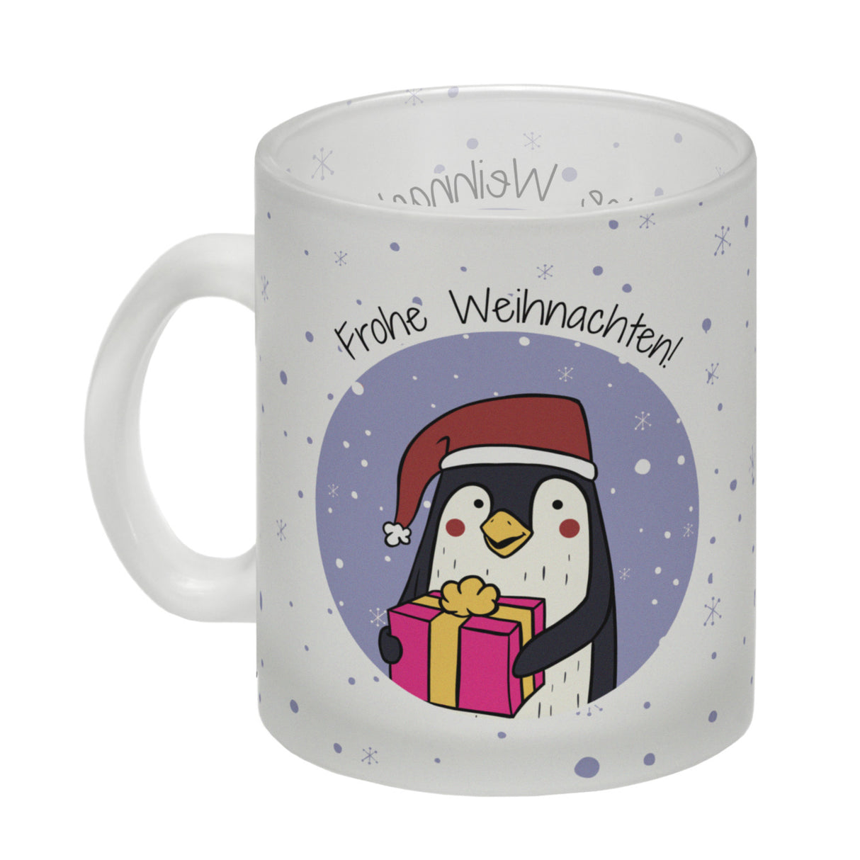 Frohe Weihnachten Kaffeebecher mit süßem Pinguin