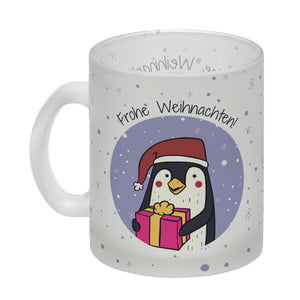 Frohe Weihnachten Kaffeebecher mit süßem Pinguin