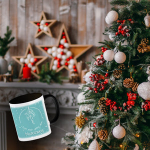 Triff mich unter dem Mistelzweig Weihnachten Kaffeebecher