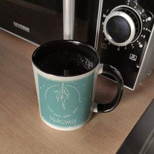 Triff mich unter dem Mistelzweig Weihnachten Kaffeebecher