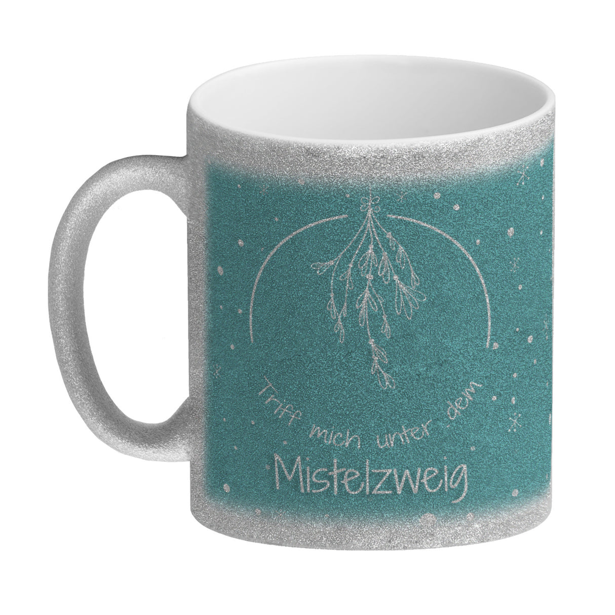 Triff mich unter dem Mistelzweig Weihnachten Kaffeebecher
