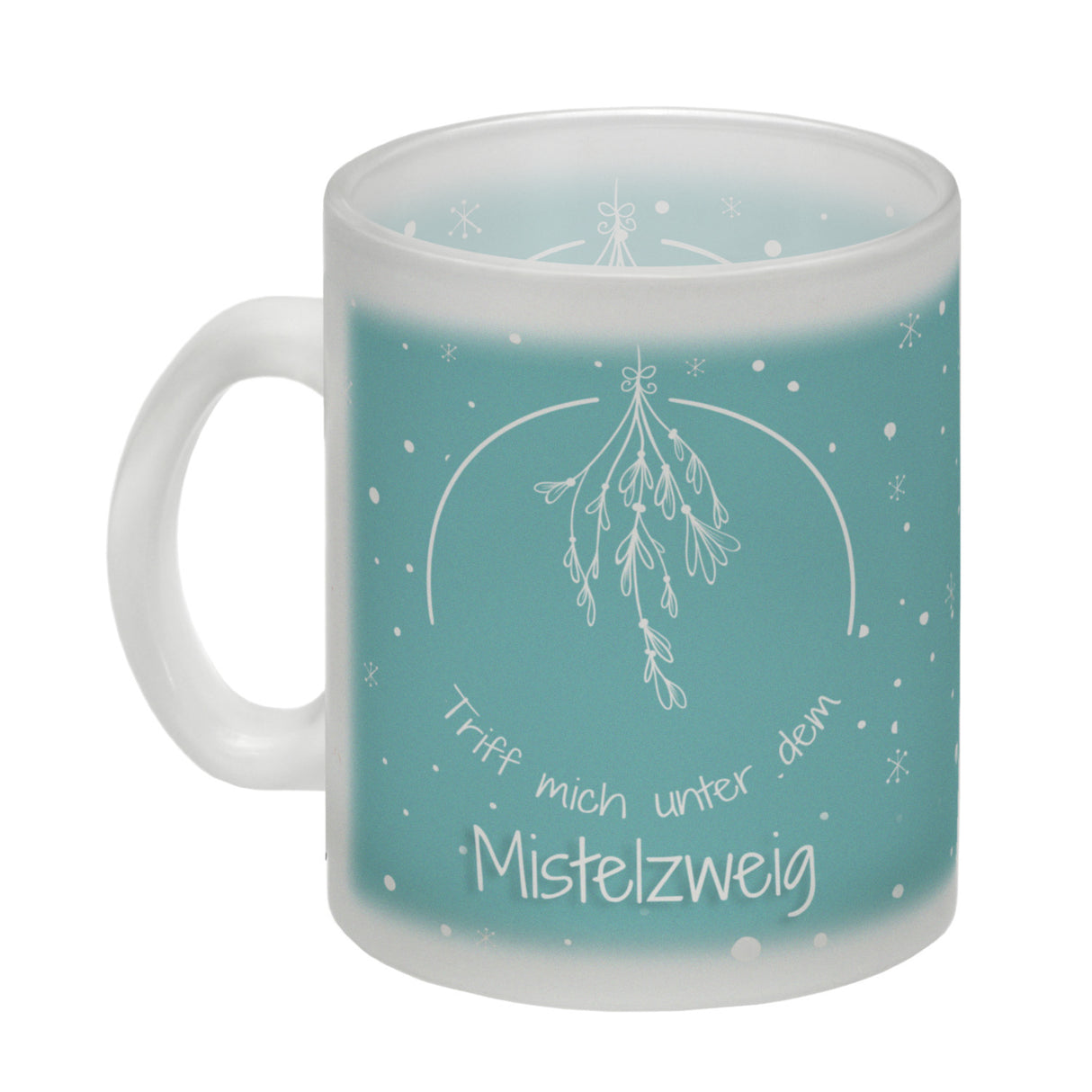 Triff mich unter dem Mistelzweig Weihnachten Kaffeebecher