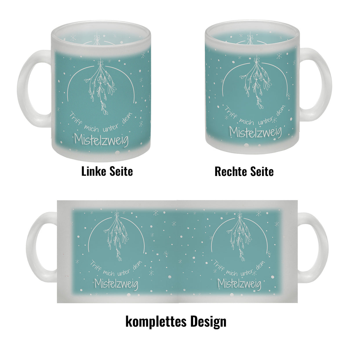 Triff mich unter dem Mistelzweig Weihnachten Kaffeebecher