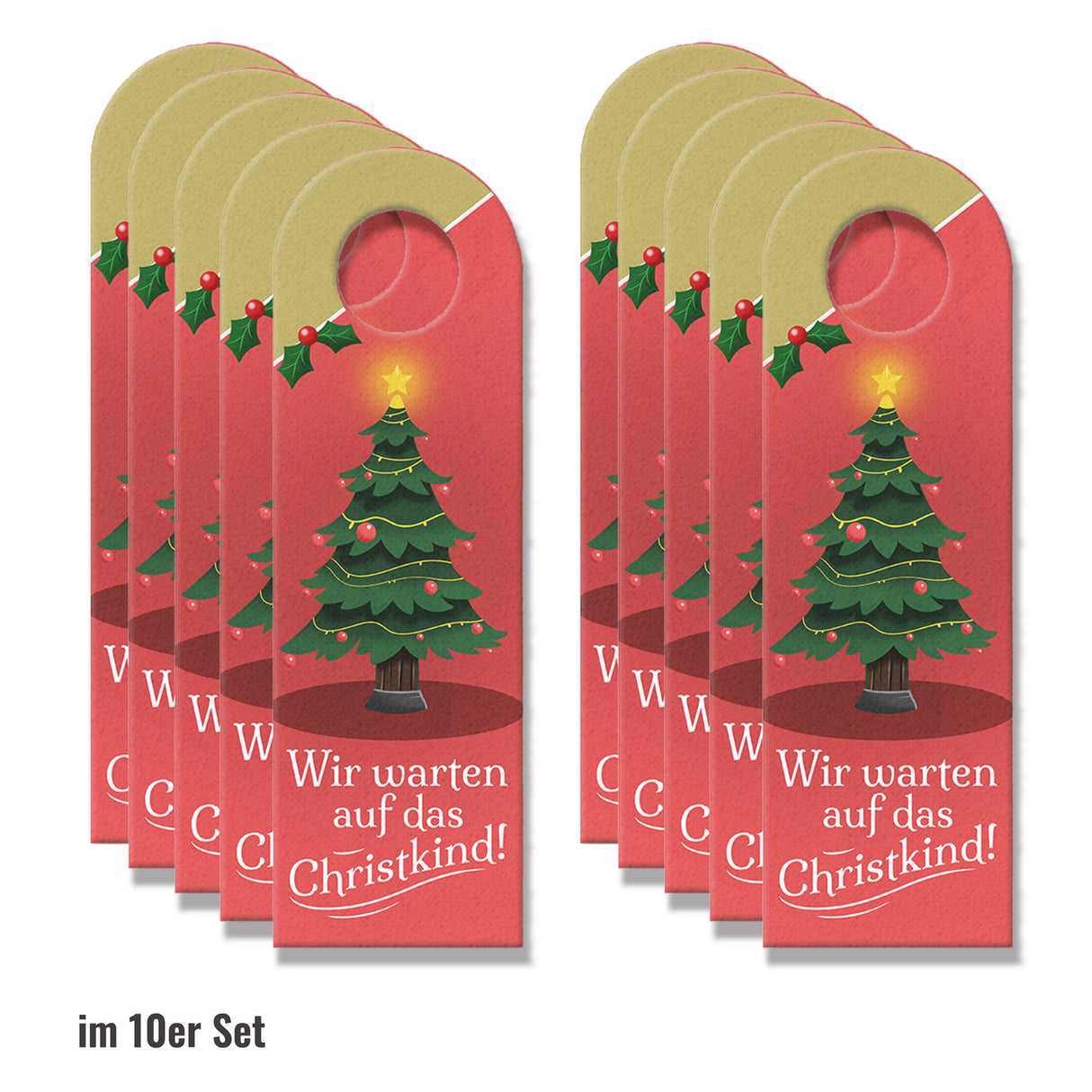 Christkind oder Bescherung Weihnachten Türhänger