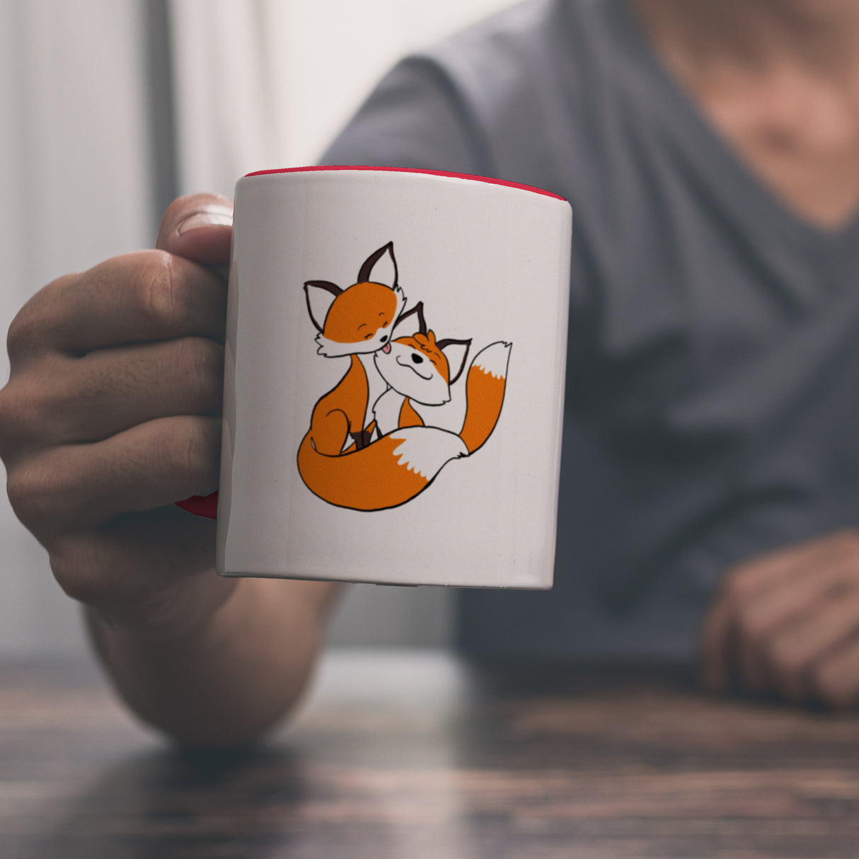 Beste Mama der Welt Kaffeebecher mit Füchsen