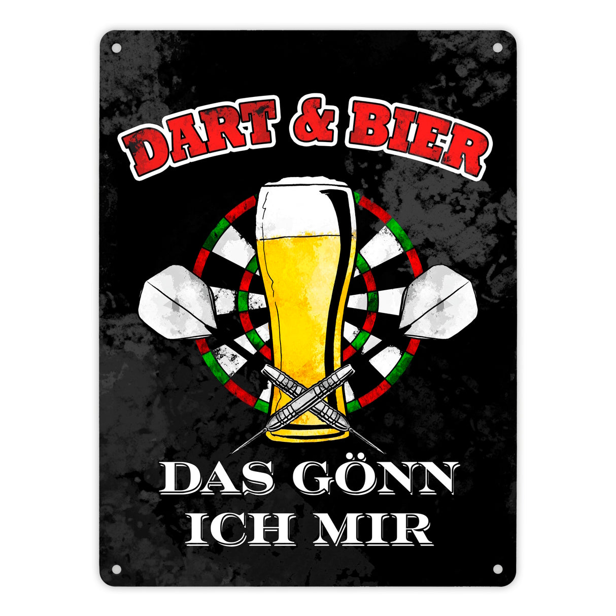 Dart und Bier das gönn ich mir Metallschild