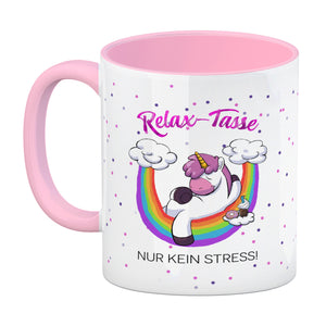 Relax-Tasse Einhorn mit Regenbogen Kaffeebecher