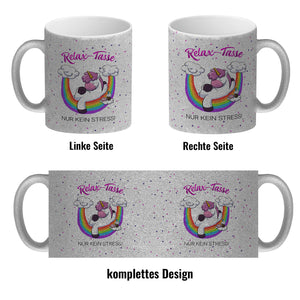 Relax-Tasse Einhorn mit Regenbogen Kaffeebecher