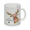 Weihnachten Kaffeebecher mit Rentier und Spruch - Frohe Weihnachten