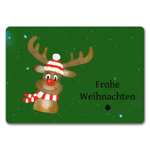 Frohe Weihnachten Rentier Fußmatte