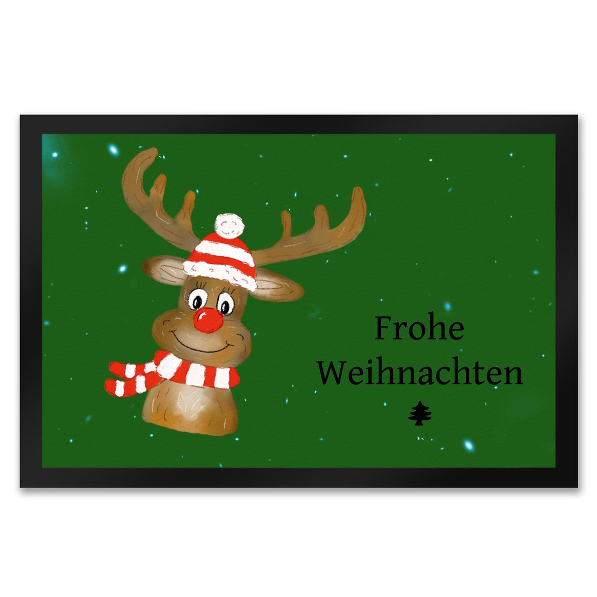 Frohe Weihnachten Rentier Fußmatte