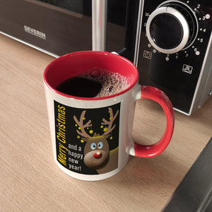 Rentier Motiv und Spruch Kaffeebecher zum Thema Weihnachten