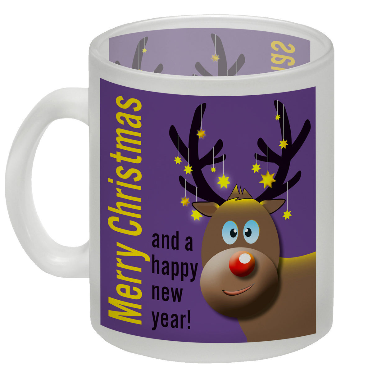 Rentier Motiv und Spruch Kaffeebecher zum Thema Weihnachten