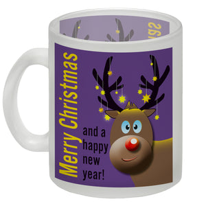 Rentier Motiv und Spruch Kaffeebecher zum Thema Weihnachten