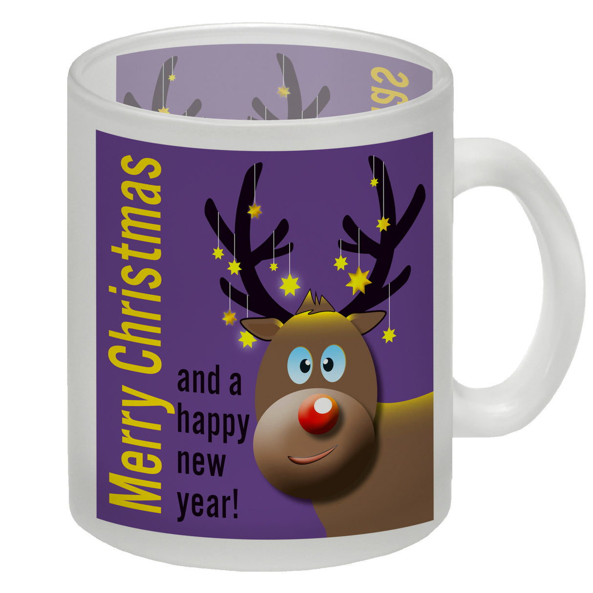 Rentier Motiv und Spruch Kaffeebecher zum Thema Weihnachten