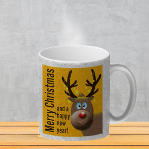 Rentier Motiv und Spruch Kaffeebecher zum Thema Weihnachten
